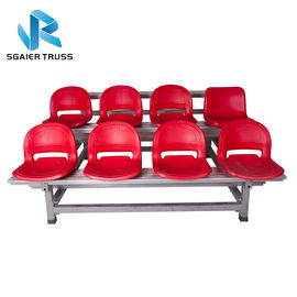 Strong Convenient Aluminum Stadium Bleachers With Wheels Easy To Assemble